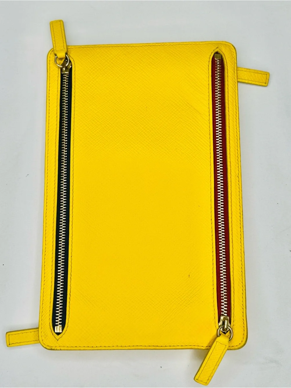 Smythson Panama Leather Multi-Zip Currency Case
